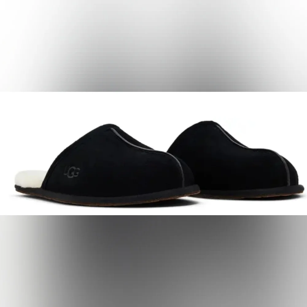 UGG Scuff Shearling-lined 'Black' Mule Slippers Men's Size 12 NIB MSRP $110